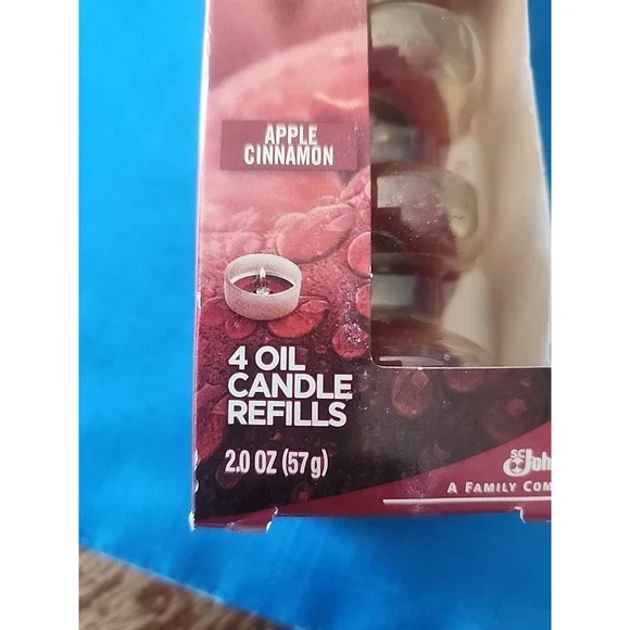 Glade Scented Apple Cinnamon Oil Candle Refills (Pack of 4) NIP 2010 - Picture 5 of 5
